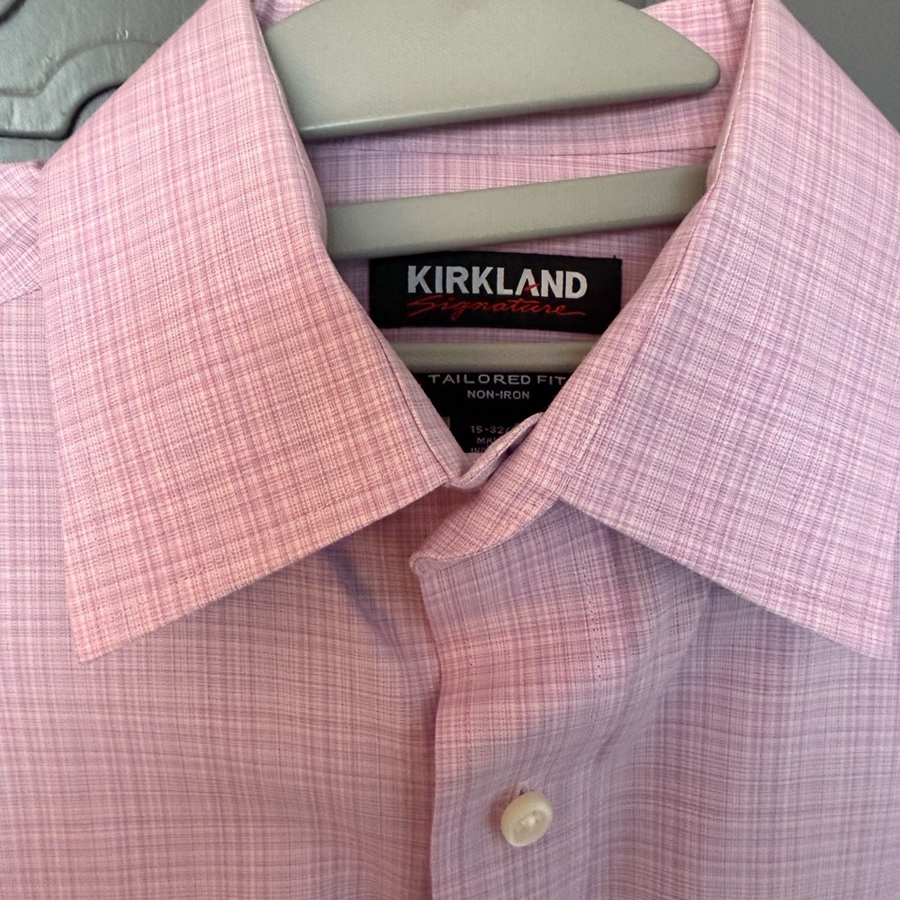 Kirkland Signature Men's Light Pink Dress Shirt